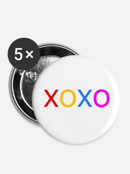 Xoxo - Buttons klein 25 mm (5er Pack) - Weiß