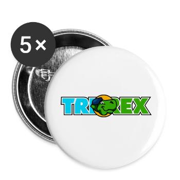 TRI REX Logo - Buttons small 1''/25 mm (5-pack) - white - Front