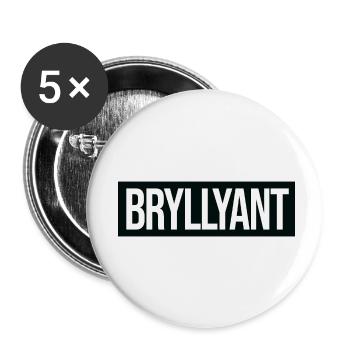 musique électronique bryllyant cadeau - Lot de 5 petits badges (25 mm) - blanc - Devant