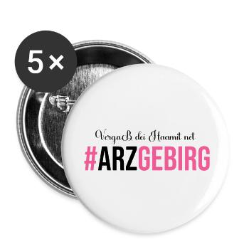 Erzgebirge Vergiss deine Heimat nicht - Buttons klein 25 mm (5er Pack) - Weiß - Vorne