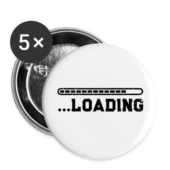 Loading - Buttons klein 25 mm (5er Pack) - Weiß - Vorne