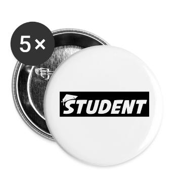 student - Buttons small 1''/25 mm (5-pack) - white - Front