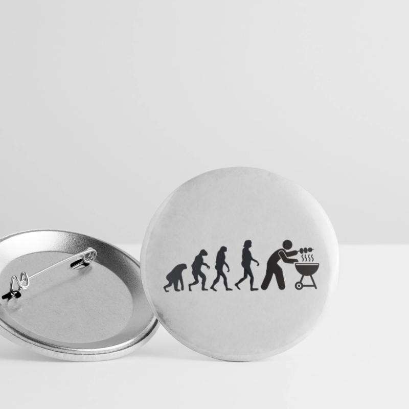 Grillen - Menschliche Evolution Buttons klein 25 mm (5er Pack)