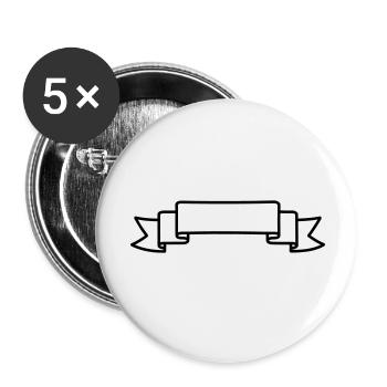 Nameplate pennant bow - Buttons small 1''/25 mm (5-pack) - white - Front