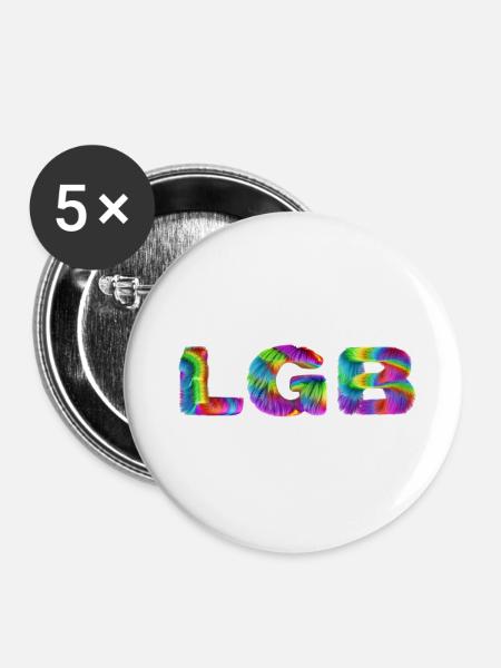 LGB - Buttons klein 25 mm (5er Pack) - Weiß