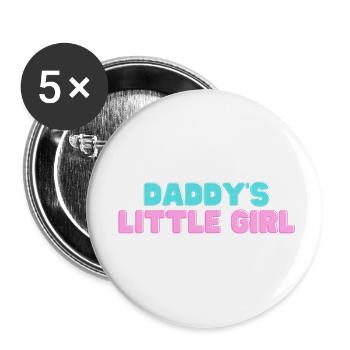 Daddy's little girl - Buttons small 1''/25 mm (5-pack) - white - Front