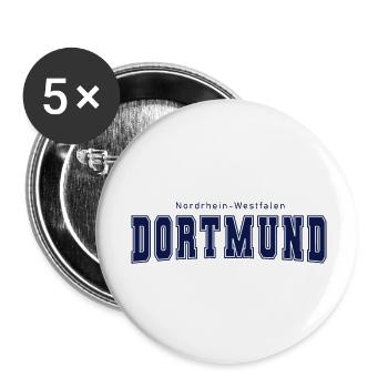 Dortmund - Buttons klein 25 mm (5er Pack) - Weiß - Vorne
