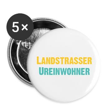 Landstraßer Ureinwohner - Wiener Bezirks, Urgestei - Buttons klein 25 mm (5er Pack) - Weiß - Vorne