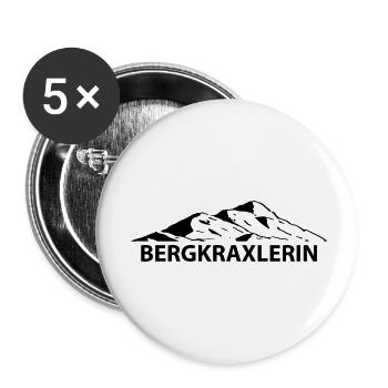 Bergkraxlerin - (7) - Buttons klein 25 mm (5er Pack) - Weiß - Vorne