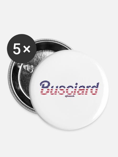 Busciard - Buttons klein 25 mm (5er Pack) - Weiß