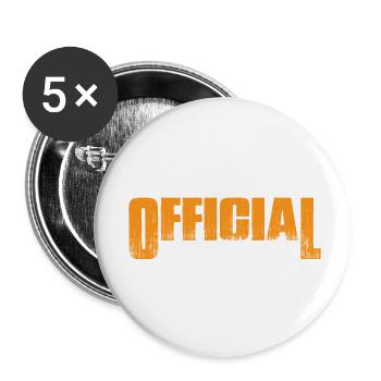 Official Pooper Scooper 41 - Buttons klein 25 mm (5er Pack) - Weiß - Vorne