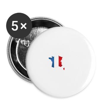 Heartbeat France - Buttons small 1''/25 mm (5-pack) - white - Front