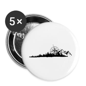 Please upload the design image - Buttons small 1''/25 mm (5-pack) - white - Front