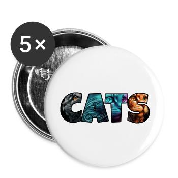 My Design - Buttons klein 25 mm (5er Pack) - Weiß - Vorne