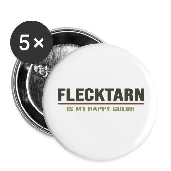flecktarn bushcraft armee biwak - Buttons klein 25 mm (5er Pack) - Weiß - Vorne