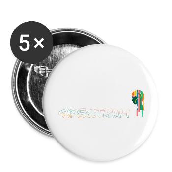 Autistic spectrum. - Buttons small 1''/25 mm (5-pack) - white - Front