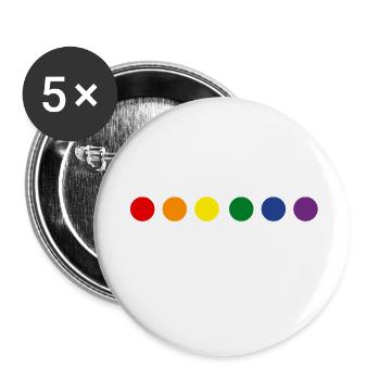 Gay Is Okay - Buttons small 1''/25 mm (5-pack) - white - Front