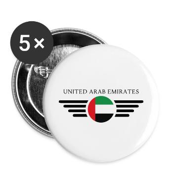 Vereinigte Arabische Emirate Stil Design T-Shirt - Buttons klein 25 mm (5er Pack) - Weiß - Vorne