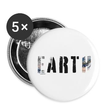 ART DE LA TERRE - Lot de 5 petits badges (25 mm) - blanc - Devant