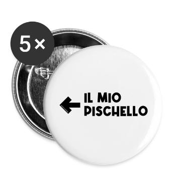 Ma tourbe - Lot de 5 petits badges (25 mm) - blanc - Devant