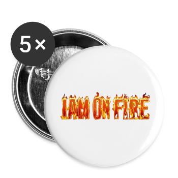 Fiery winner! - Buttons small 1''/25 mm (5-pack) - white - Front