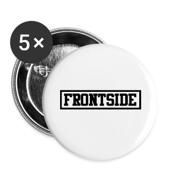 Frontside - Buttons klein 25 mm (5er Pack) - Weiß - Vorne