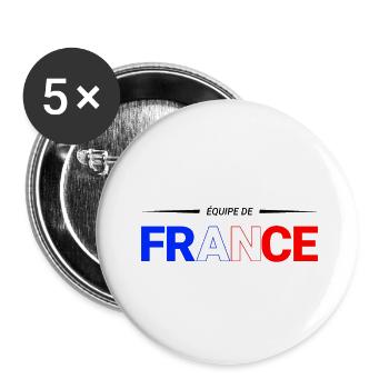 Equipe de France - Lot de 5 petits badges (25 mm) - blanc - Devant