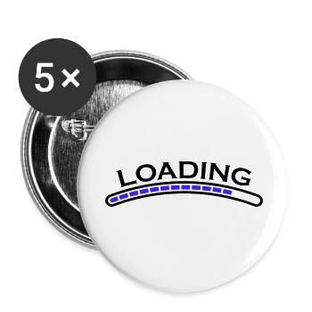 loading ladebalken - Buttons klein 25 mm (5er Pack) - Weiß - Vorne