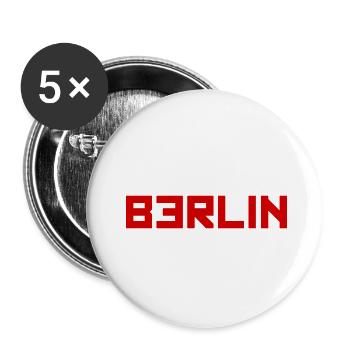 Berlin Fernsehturm Alexanderplatz Hauptstadt - Buttons klein 25 mm (5er Pack) - Weiß - Vorne