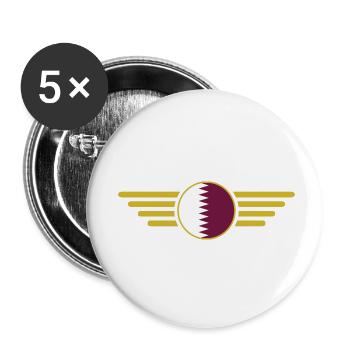 Ich liebe Katar, Eleganz Stil Design T-Shirt - Buttons klein 25 mm (5er Pack) - Weiß - Vorne