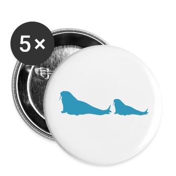 Walrus 2 - Buttons small 1''/25 mm (5-pack) - white - Front