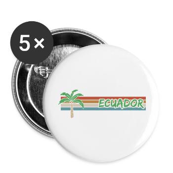 Gift for Ecuador - Buttons small 1''/25 mm (5-pack) - white - Front