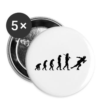 Evolution Quad Skate - Buttons klein 25 mm (5er Pack) - Weiß - Vorne