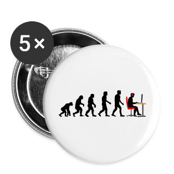 Gamer Evolution 2 - Buttons klein 25 mm (5er Pack) - Weiß - Vorne