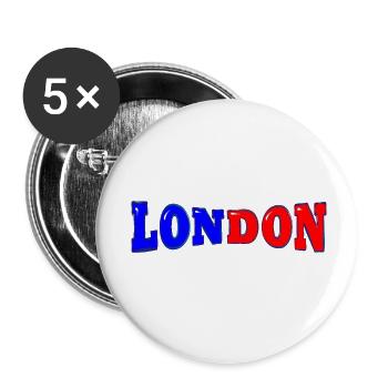 DISTORSION DE LON DON - Lot de 5 petits badges (25 mm) - blanc - Devant