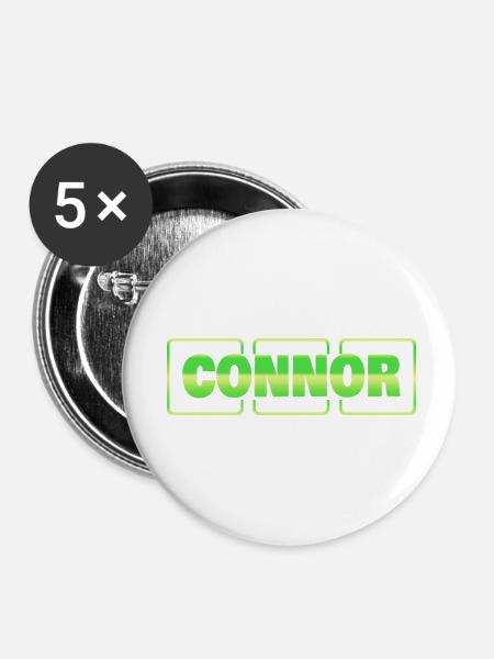 Connor als Geschenkidee - Buttons klein 25 mm (5er Pack) - Weiß