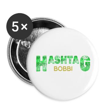 Bobbi Bobbi - Buttons small 1''/25 mm (5-pack) - white - Front