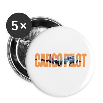 Cargo pilot C-97 - Buttons klein 25 mm (5er Pack) - Weiß - Vorne