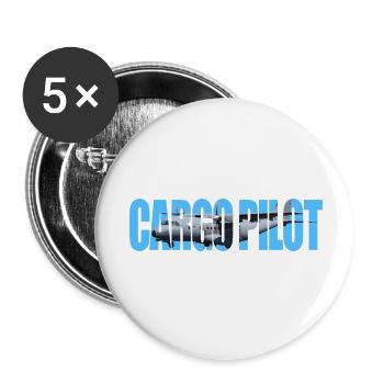 Cargo pilot CN-235 - Buttons klein 25 mm (5er Pack) - Weiß - Vorne
