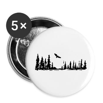 nature - Lot de 5 petits badges (25 mm) - blanc - Devant