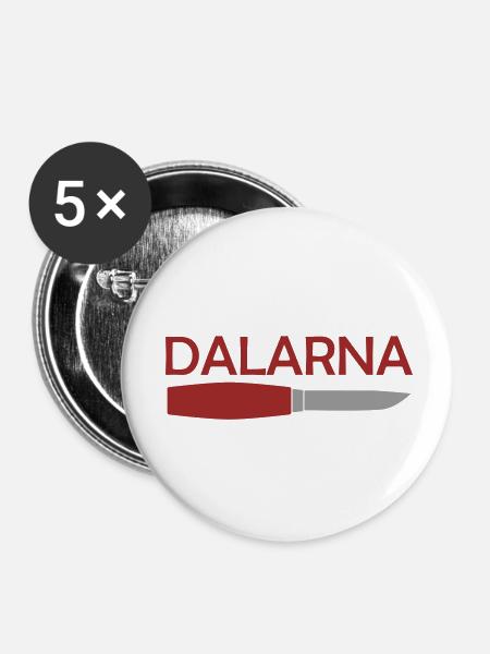 Dalarna - Buttons klein 25 mm (5er Pack) - Weiß