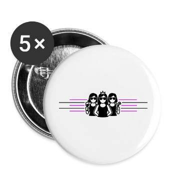 Enterrement de vie de jeune fille - Lot de 5 petits badges (25 mm) - blanc - Devant