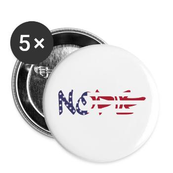 No Kings in America since 1776 - Buttons small 1''/25 mm (5-pack) - white - Front