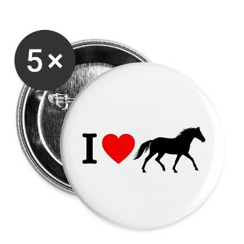 Ich liebe den isländischen Aufkleber - Buttons klein 25 mm (5er Pack) - Weiß - Vorne