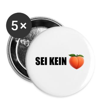 Don't be a Peach - Buttons small 1''/25 mm (5-pack) - white - Front
