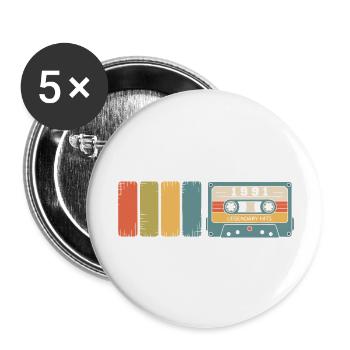 1991 Vintage Original 1991 Geburtstagsgeschenk - Buttons klein 25 mm (5er Pack) - Weiß - Vorne