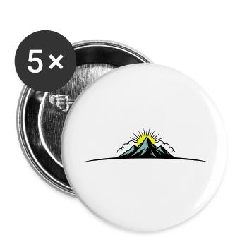 Montagnes Symboliques en plein air de Berge - Lot de 5 petits badges (25 mm) - blanc - Devant