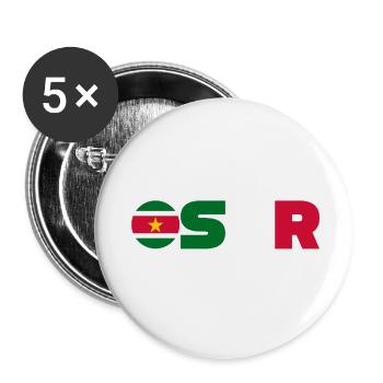 Suriname - Buttons small 1''/25 mm (5-pack) - white - Front