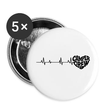 Herz_Camper - Lot de 5 petits badges (25 mm) - blanc - Devant