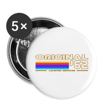 1962 - Buttons klein 25 mm (5er Pack) - Weiß - Vorne